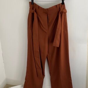 Sezane Rust Wide Leg Pants